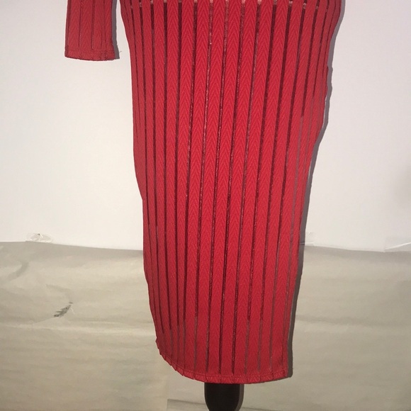 Statuette Red One Shoulder Dress Size Large - Picture 5 of 7
